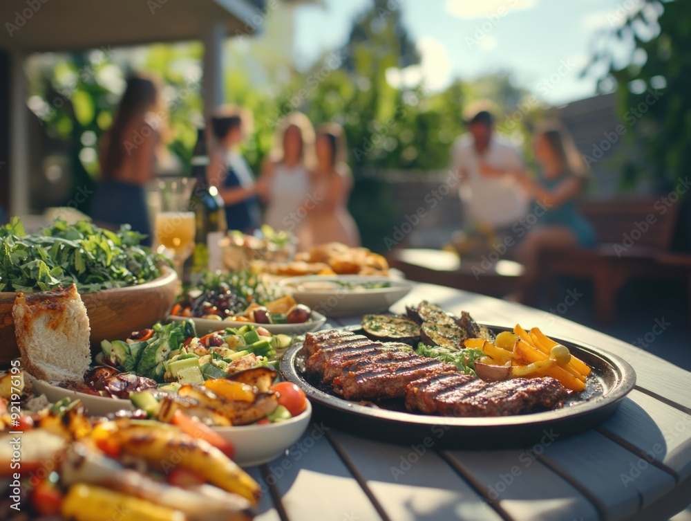 Fototapeta premium People eating at a table