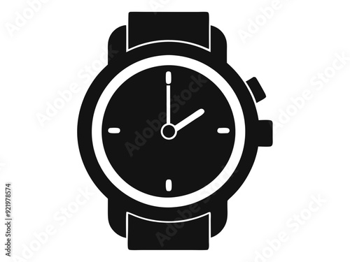 black and white wristwatch