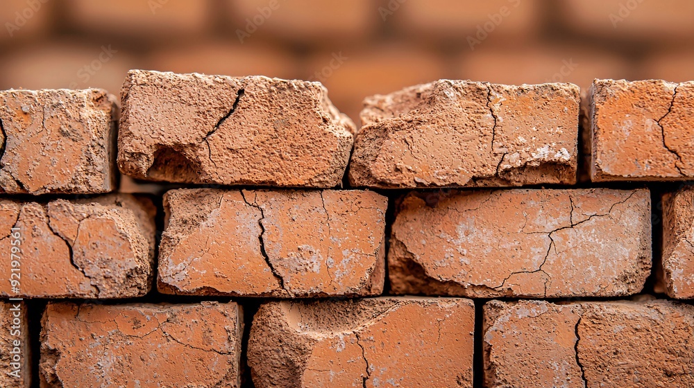 Fototapeta premium Cracked Brick Wall Texture.