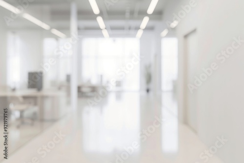 Blurry image office floor architecture.