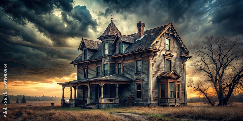Creepy old house with a sinister atmosphere, abandoned, vintage, spooky, mysterious, eerie, haunted, dark, creepy Creepy old house with a sinister atmosphere, abandoned, vintage, spooky, mysterious, eerie, haunted, dark, creepy