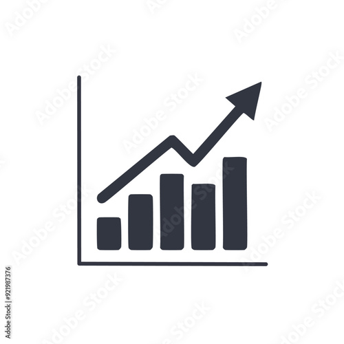 business growth graph with arrow