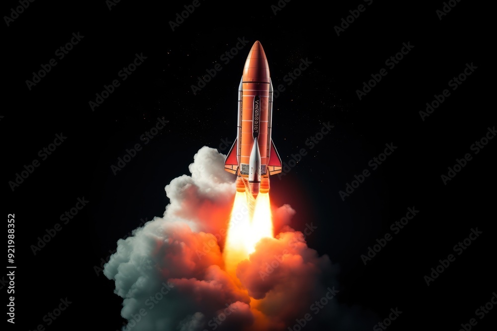 Obraz premium Rocket transportation ammunition spaceship.