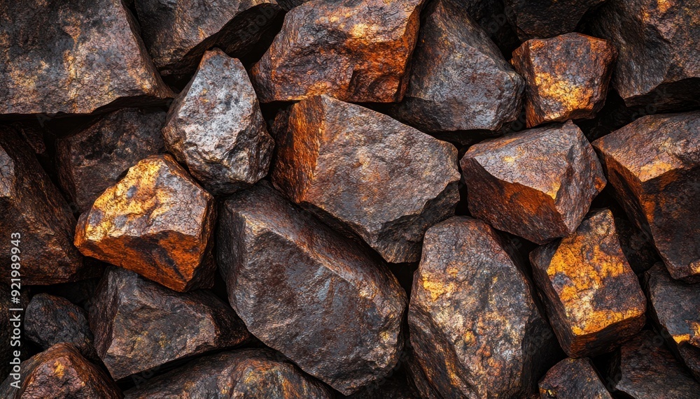 Close-up view of textured rocks displaying orange and brown hues in natural light Close-up view of textured rocks displaying orange and brown hues in natural light