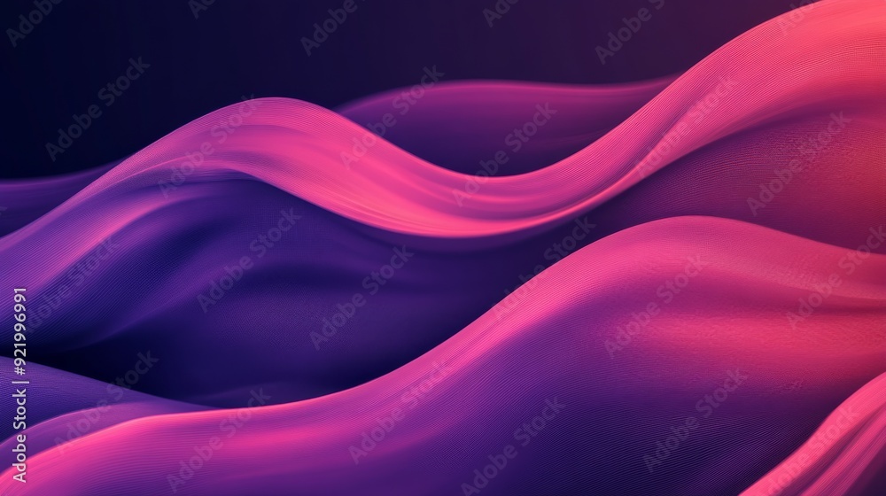 Obraz premium Abstract background forming wavy shapes with purple and pink gradient