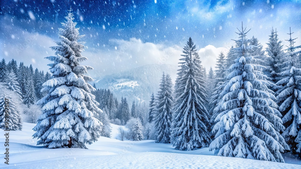 Snow-covered trees creating a picturesque landscape in Switzerland during a heavy snowfall , Switzerland, ultra high definition Snow-covered trees creating a picturesque landscape in Switzerland during a heavy snowfall , Switzerland, ultra high definition
