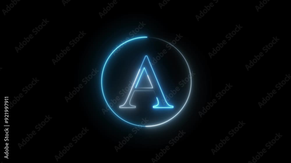 Neon Letter Animation. Neon Letter Animation.