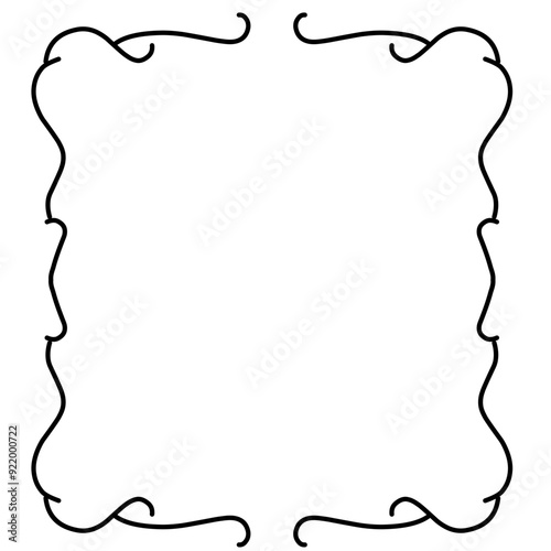 Hand drawn frames. Isolated on white background.