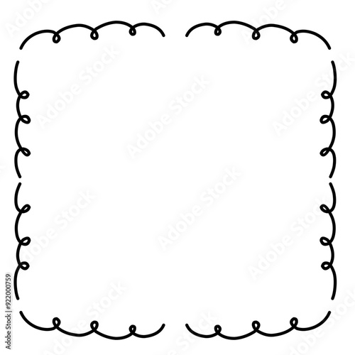 Hand drawn frames. Isolated on white background.