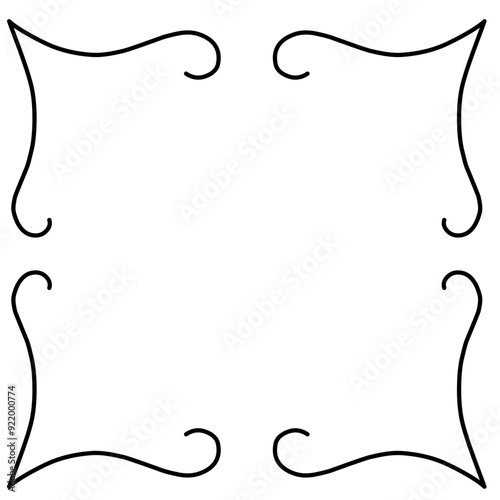 Hand drawn frames. Isolated on white background.