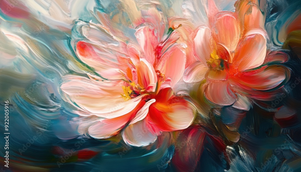 Vibrant pink flowers bloom in a soft, abstract background during springtime