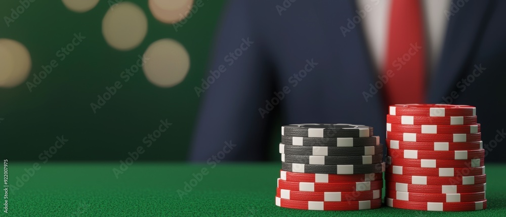 Naklejka premium Engaging Corporate Event: Team Building Betting Challenges with Copy Space.