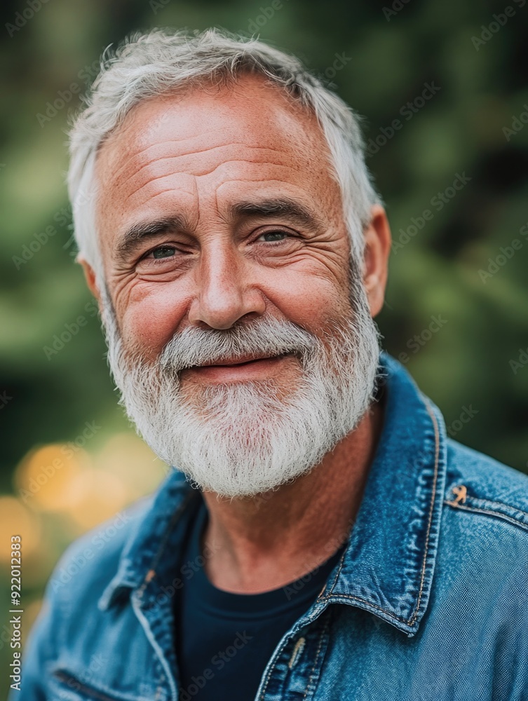 Close-up of a person wearing a denim jacket Close-up of a person wearing a denim jacket