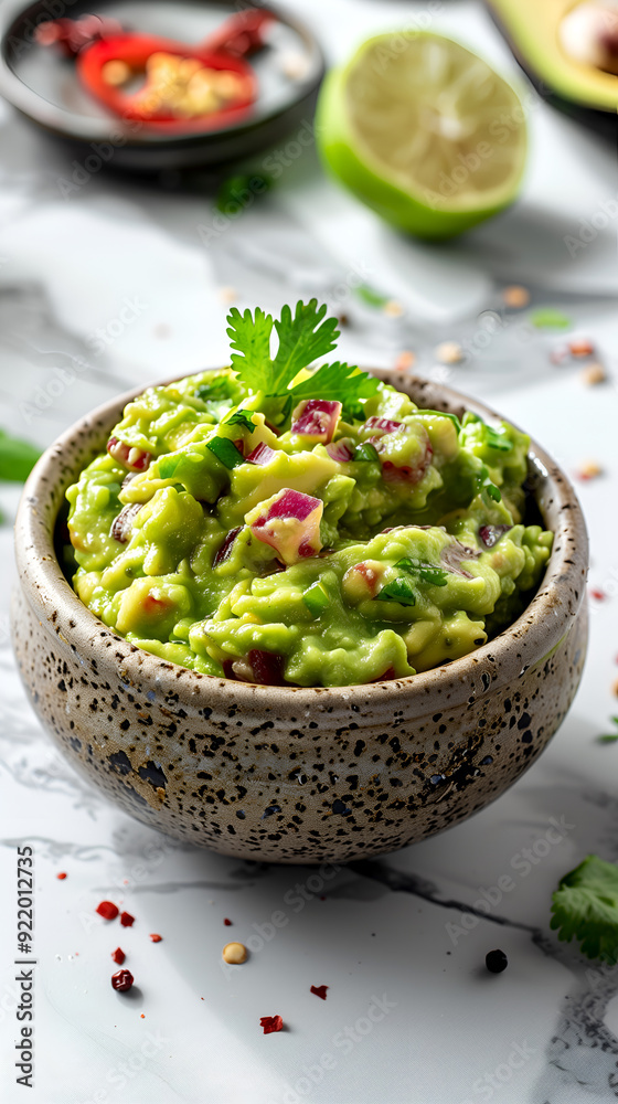 Avocado salsa with onions in a speckled bowl, perfect for recipe blogs, culinary ads, health food presentations. Fresh avocado guacomole dip in a modern setting. Guacamole with cilantro and lime Avocado salsa with onions in a speckled bowl, perfect for recipe blogs, culinary ads, health food presentations. Fresh avocado guacomole dip in a modern setting. Guacamole with cilantro and lime