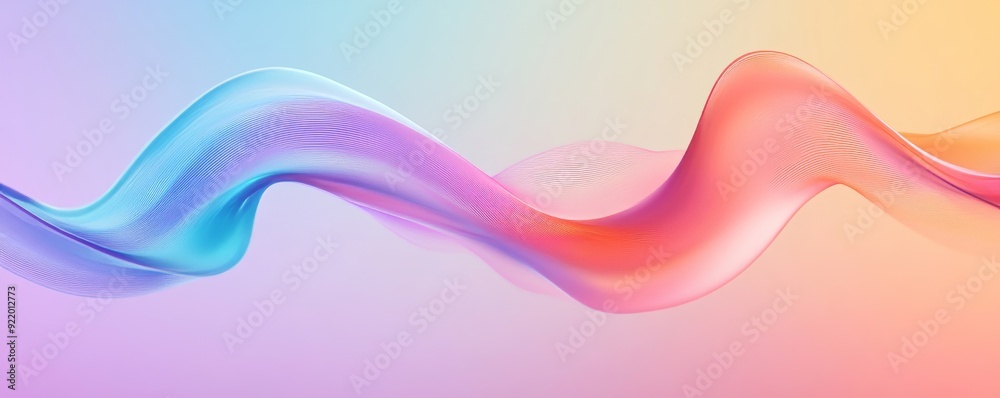 Fototapeta premium Abstract colorful waves flowing on gradient background
