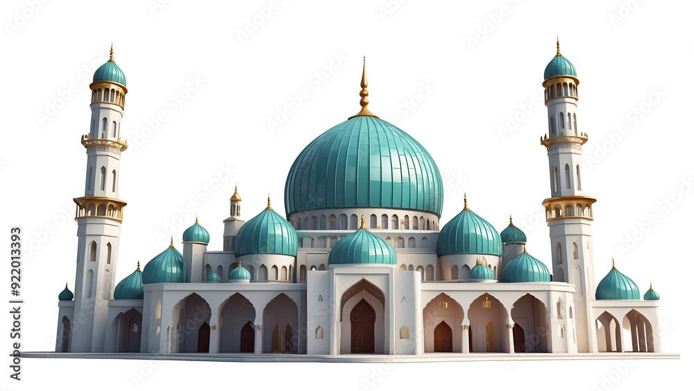 Obraz premium Realistic Mosque dome architecture isolated Png mosque united arab mosque