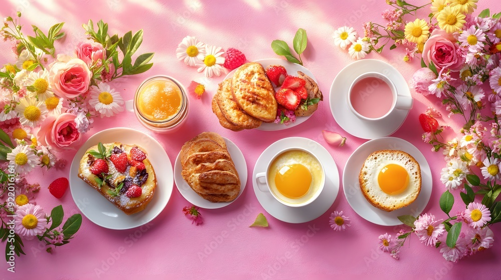 Mothers Day Brunch Restaurant Invitation with Traditional Menu Items Mothers Day Brunch Restaurant Invitation with Traditional Menu Items