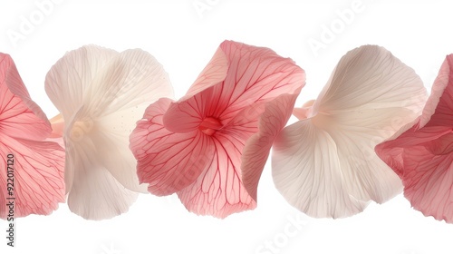 Whimsical Cyclamen Petals Floating in Delicate Pink and White Tones