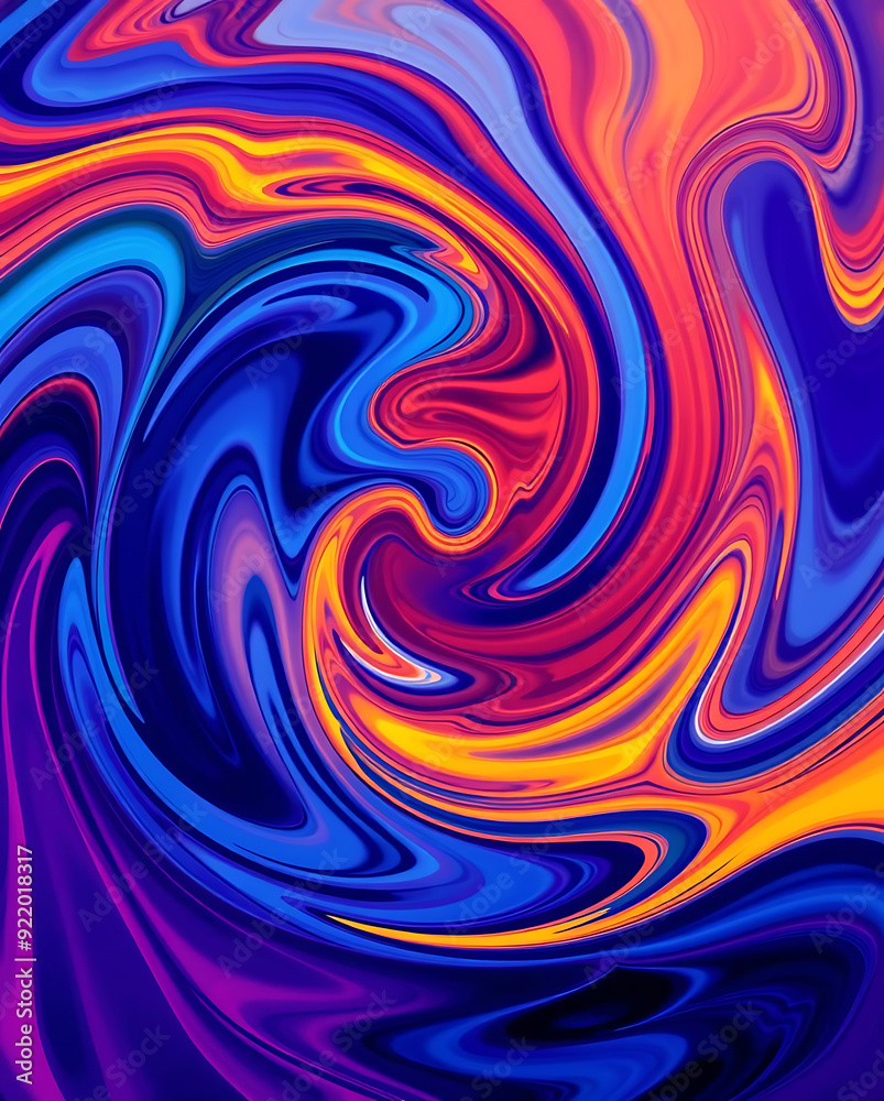 Obraz premium Artistic, Abstract Swirl, Smartphone Wallpaper, Colorful, Creative, Fluid