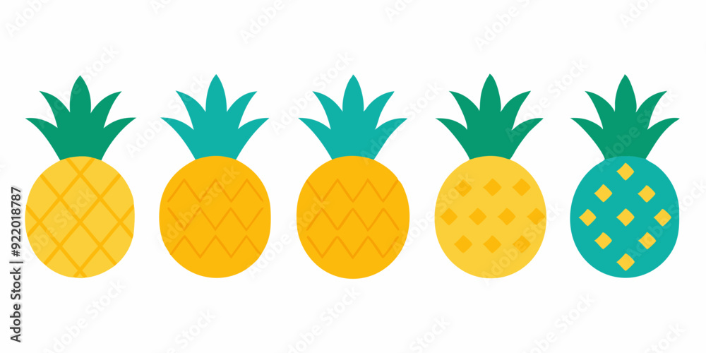 Set of pineapple icons silhouette vector art style illustration
Set of pineapple icons silhouette vector art style illustration