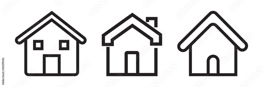 House icon set vector. Home sign and symbol House icon set vector. Home sign and symbol