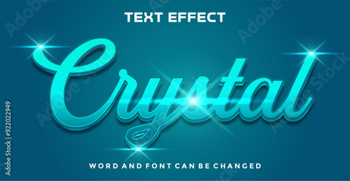 Crystal editable text effect