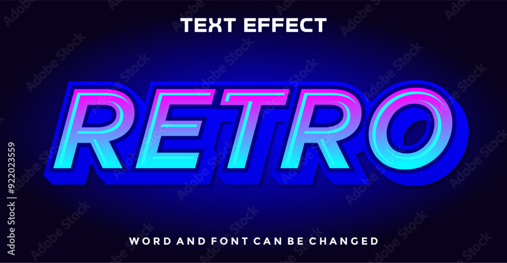 Retro editable text effect Retro editable text effect