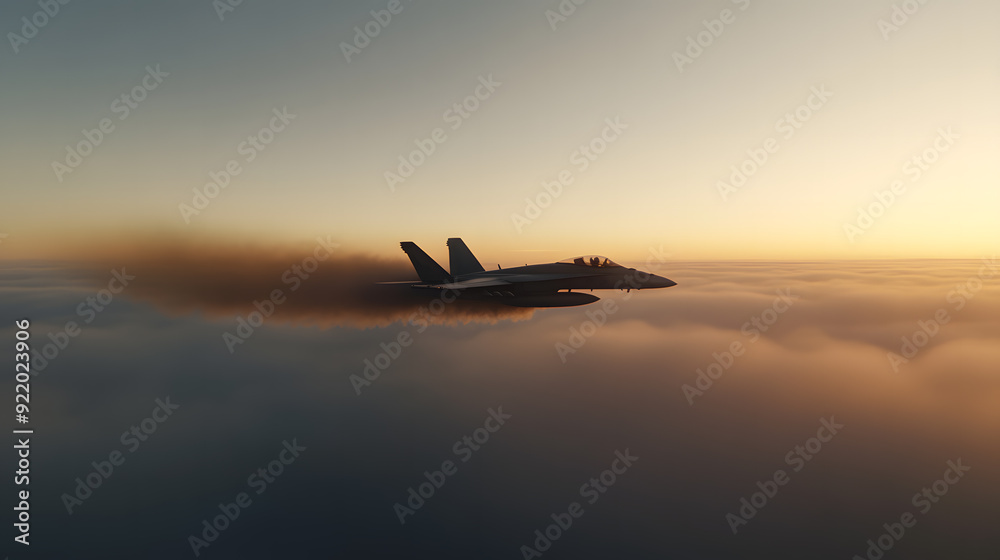 A fighter jet is flying at high speed with a motion blur effect. A fighter jet is flying at high speed with a motion blur effect.