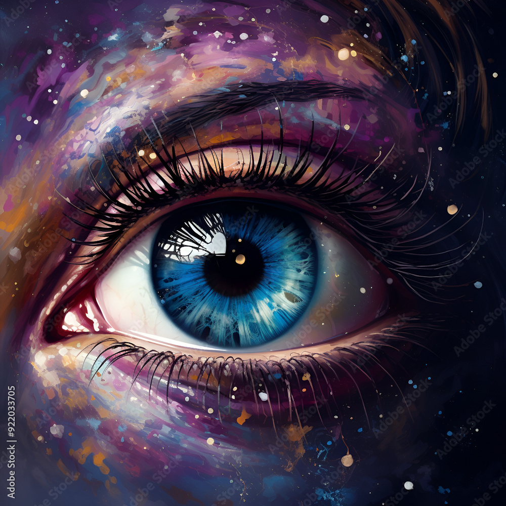 Abstract colorful eyes of the women Abstract colorful eyes of the women