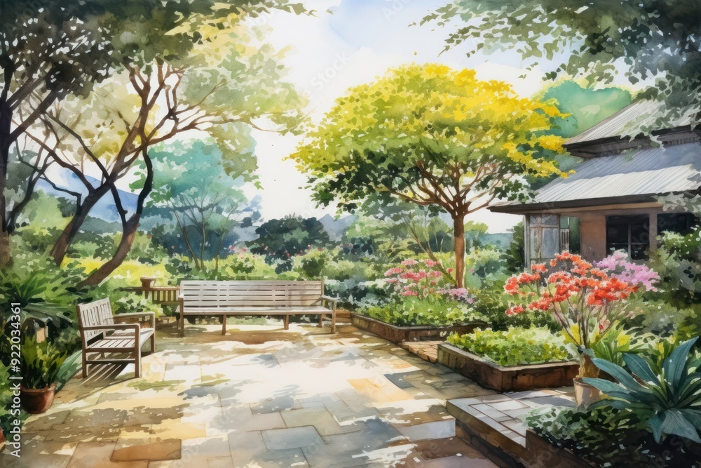 Garden architecture outdoors backyard. Garden architecture outdoors backyard.