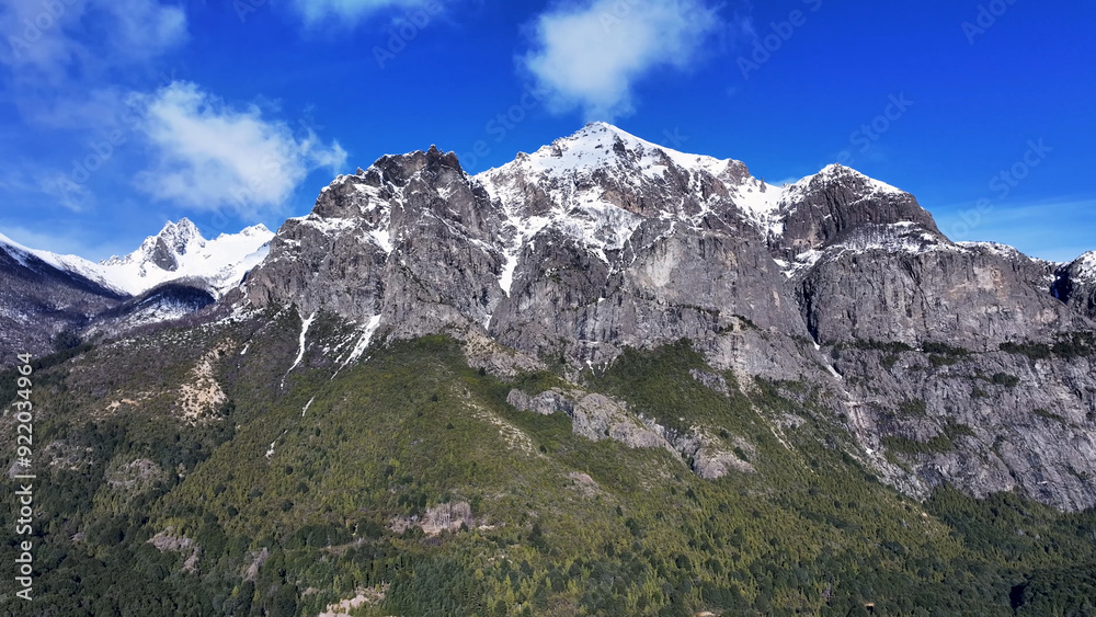 Mountain Time Lapse At Bariloche In Rio Negro Argentina. Snowy Mountains. Glacier Landscape. Winter Background. Mountain Time Lapse At Bariloche In Rio Negro Argentina. Mountain Time Lapse At Bariloche In Rio Negro Argentina. Snowy Mountains. Glacier Landscape. Winter Background. Mountain Time Lapse At Bariloche In Rio Negro Argentina.