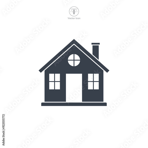 House building icon symbol vector illustration isolated on white background