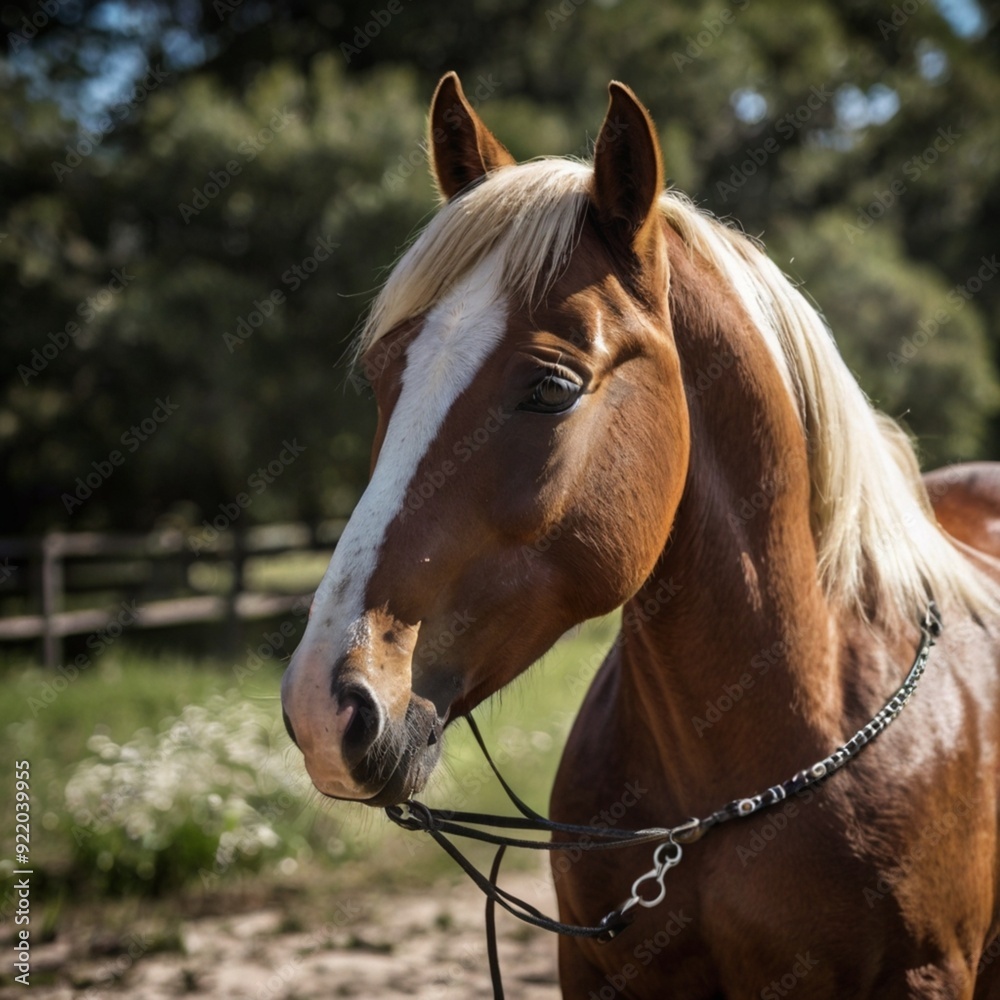 Obraz premium portrait of a horse, brown horse, horse rider, horse 