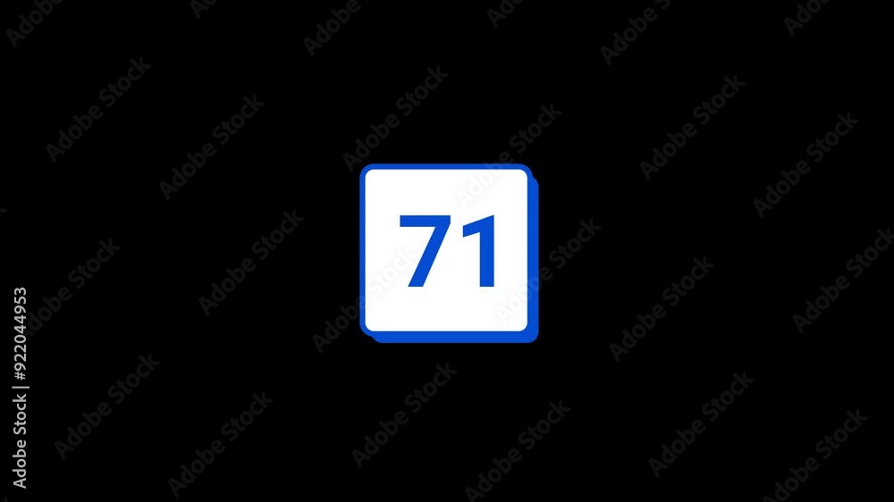71 Number Animation 71 Number Animation