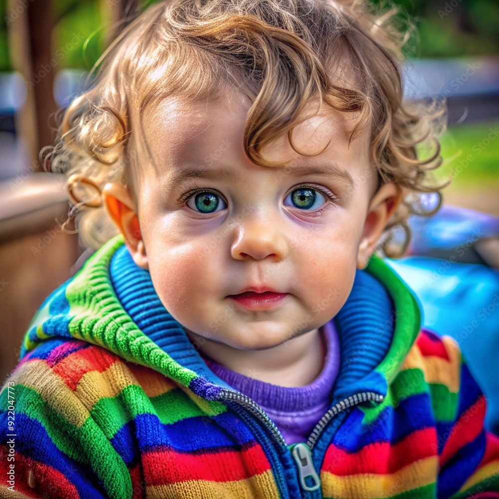 Beautiful little baby looking at the camera with beautiful eyes and beautiful hair Beautiful little baby looking at the camera with beautiful eyes and beautiful hair