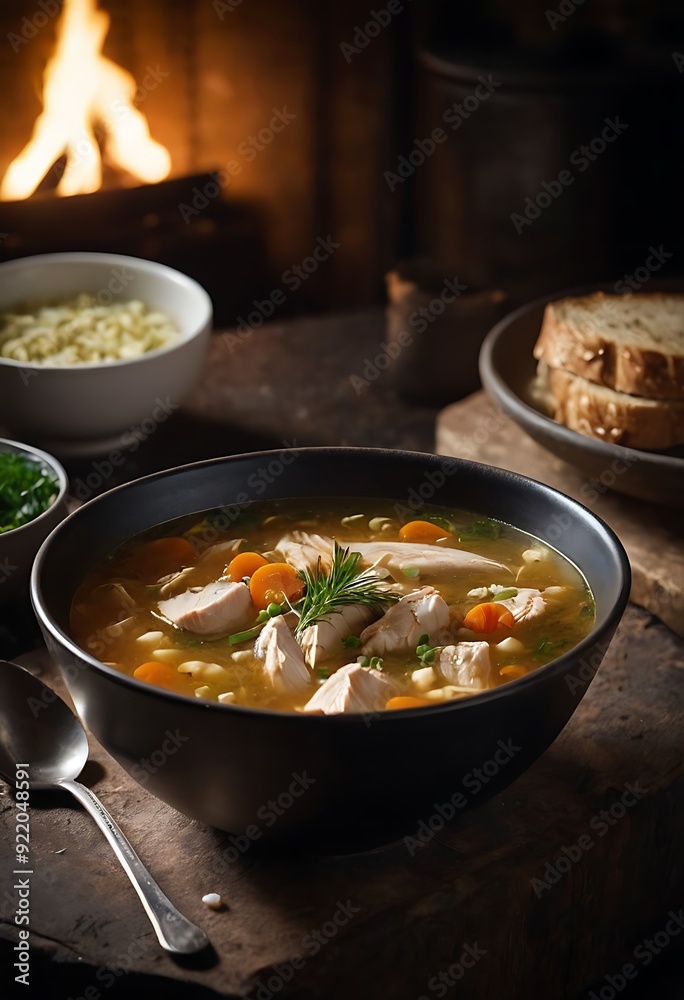 Chicken Soup or Chicken Manchow soup, Healthy and Refreshing starter Chicken Soup or Chicken Manchow soup, Healthy and Refreshing starter