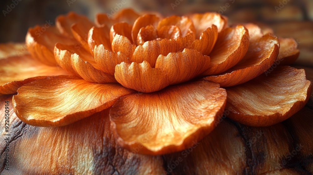 Wooden flower showing amazing wood carving craftmanship Wooden flower showing amazing wood carving craftmanship