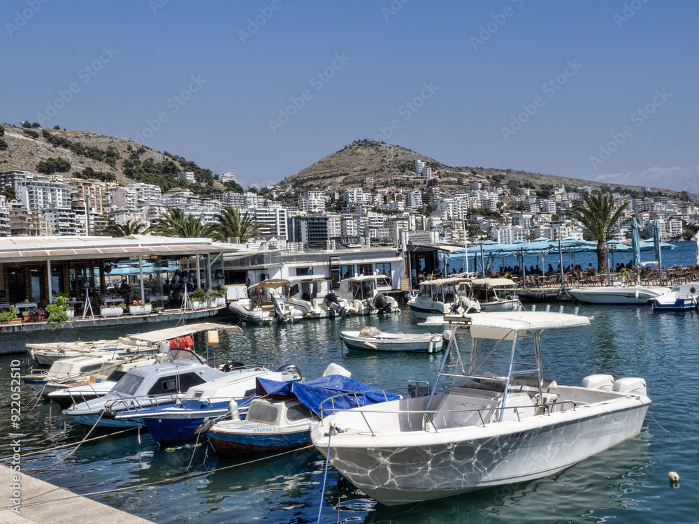 Boats in the big port, Albania