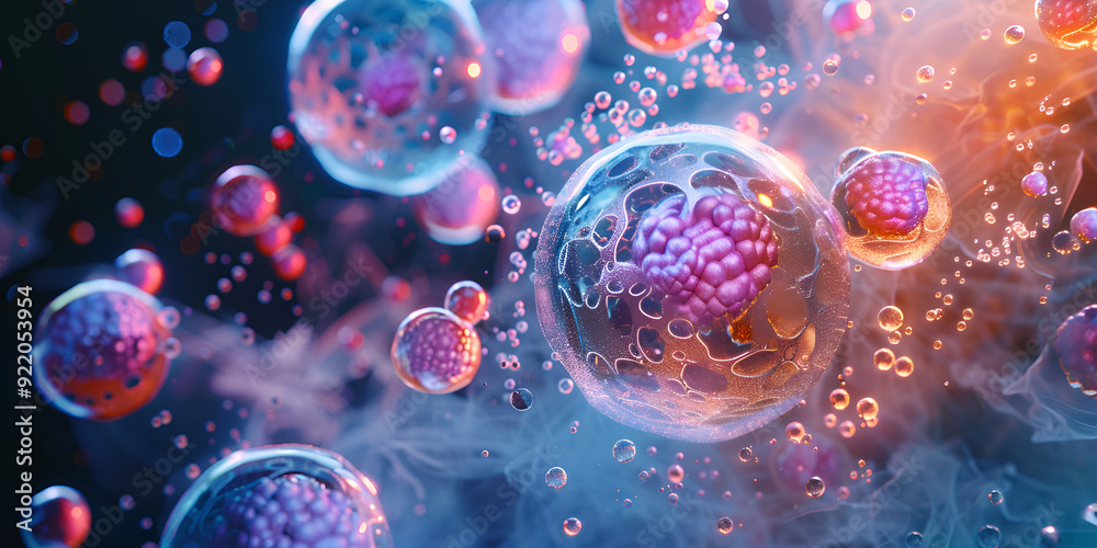Abstract Scientific Visualization of Microscopic Cellular Processes in a Vibrant Digital Artwork.
High-Resolution Illustration of Cellular Structures Showing Complex Biological Interactions. Abstract Scientific Visualization of Microscopic Cellular Processes in a Vibrant Digital Artwork.
High-Resolution Illustration of Cellular Structures Showing Complex Biological Interactions.