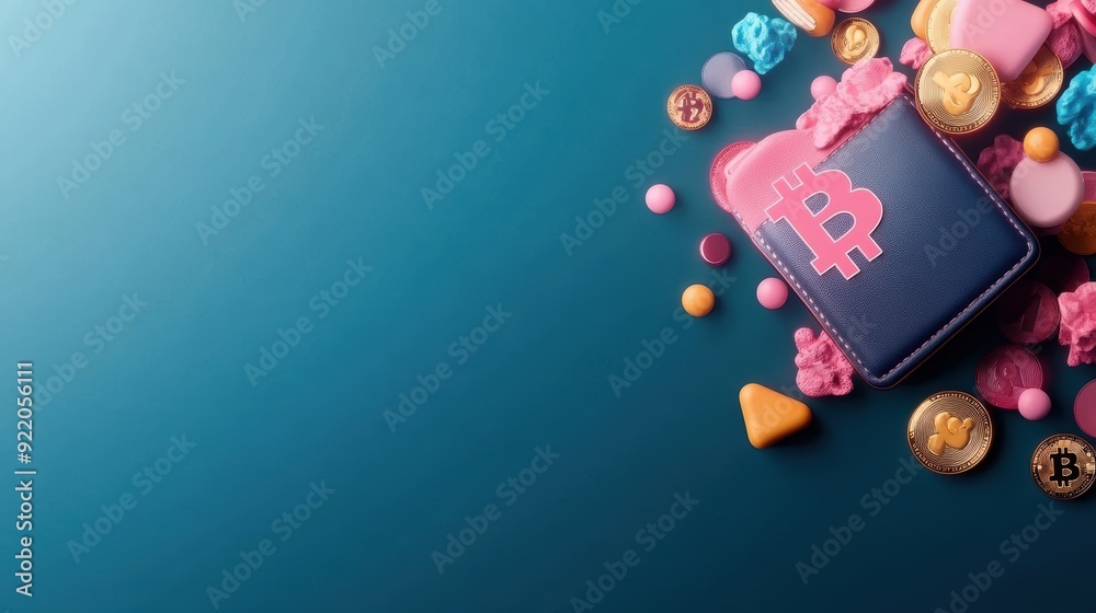 A futuristic illustration of a digital wallet filled with various cryptocurrency assets. A futuristic illustration of a digital wallet filled with various cryptocurrency assets.