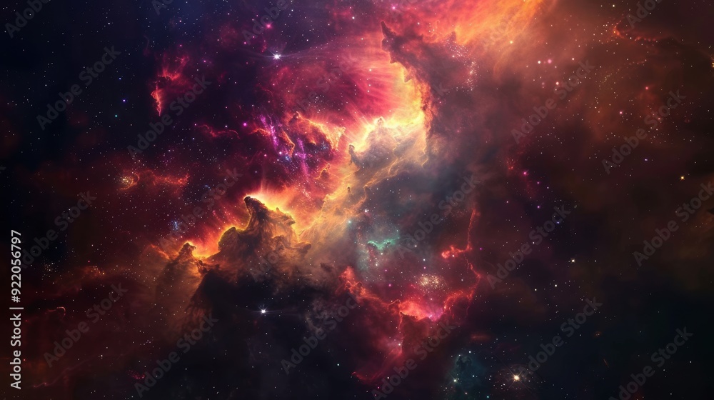 A space background featuring a breathtaking view of a distant galaxy with swirling clouds of cosmic dust, bright stars, and colorful nebulae, set against the dark expanse of the universe, capturing A space background featuring a breathtaking view of a distant galaxy with swirling clouds of cosmic dust, bright stars, and colorful nebulae, set against the dark expanse of the universe, capturing