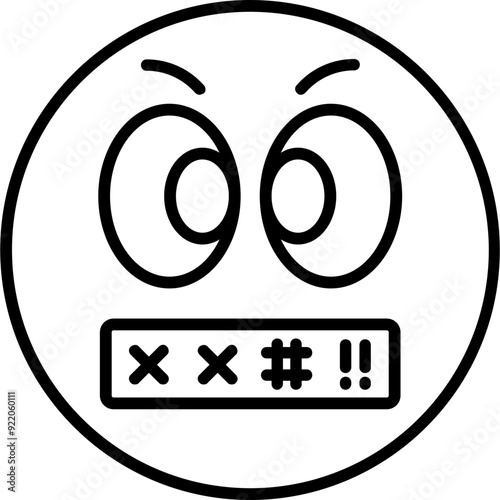 Swearing Vector Icon Design