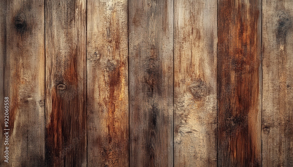 Rustic wooden planks with varying textures and colors in natural light Rustic wooden planks with varying textures and colors in natural light