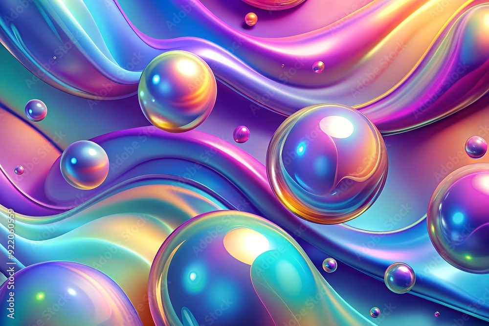 Abstract background of fluid iridescent shape. Abstract background of fluid iridescent shape.