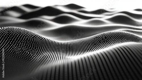 Wallpaper Mural Enhancing visuals with digital noise textures and high-fidelity patterns in a monochromatic landscape Torontodigital.ca