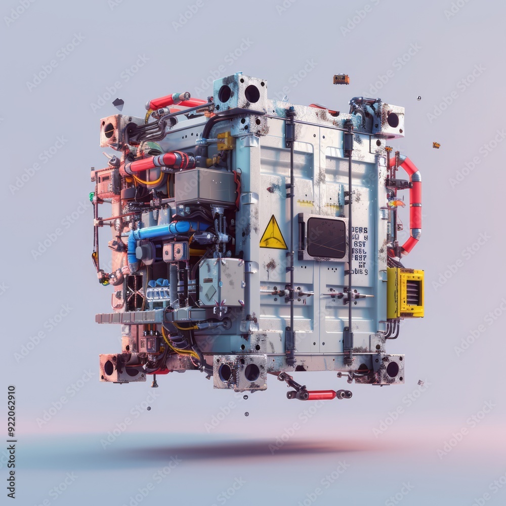 Fototapeta premium cargo stylized, brand element, 3d minimalistic