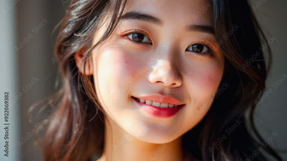 Beautiful Woman with Long Black Hair Smiling Beautiful Woman with Long Black Hair Smiling