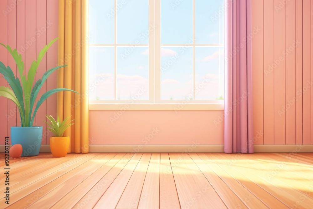 Fototapeta premium Window floor wood backgrounds.