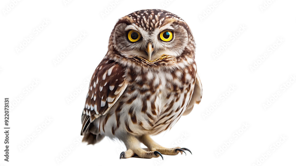 Fototapeta premium owl---full-body-white-background