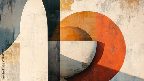 A painting of a circle with the letter B in the middle